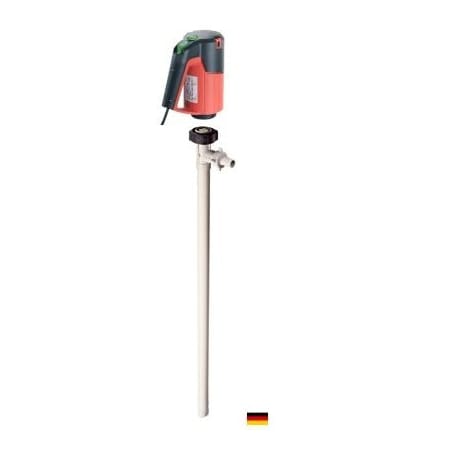 Flux Electric Operated Drum Pump, Drum Pump Tube, Polypropylene, 39" Long, Electric Motor, 120V, 60Hz, 1ph 24-ZORO0105